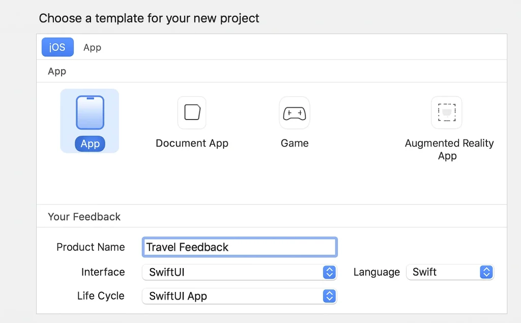 Create a New SwiftUI Project