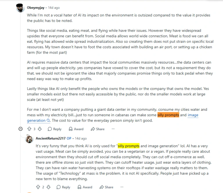 Reddit Comment 2